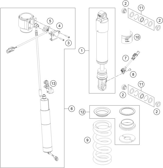Náhled schématu SHOCK ABSORBER DISASSEMBLED