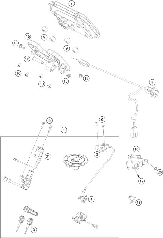 Náhled schématu INSTRUMENTS / LOCK SYSTEM