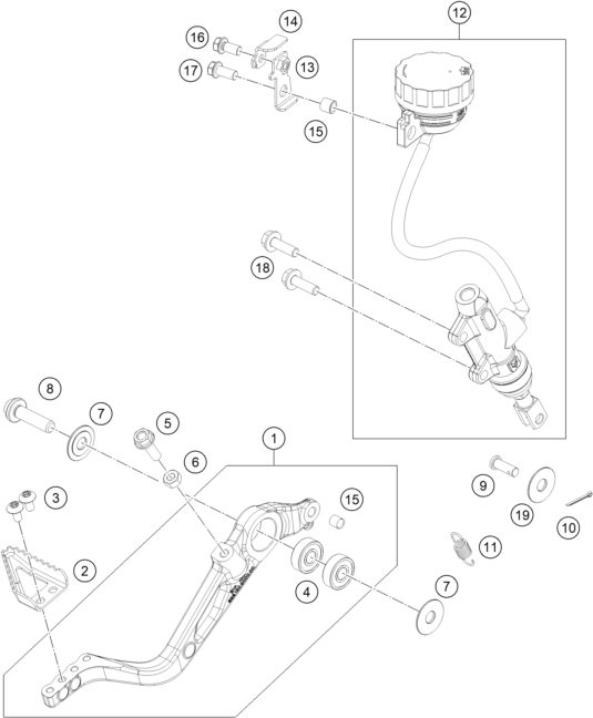 Náhled schématu REAR BRAKE CONTROL