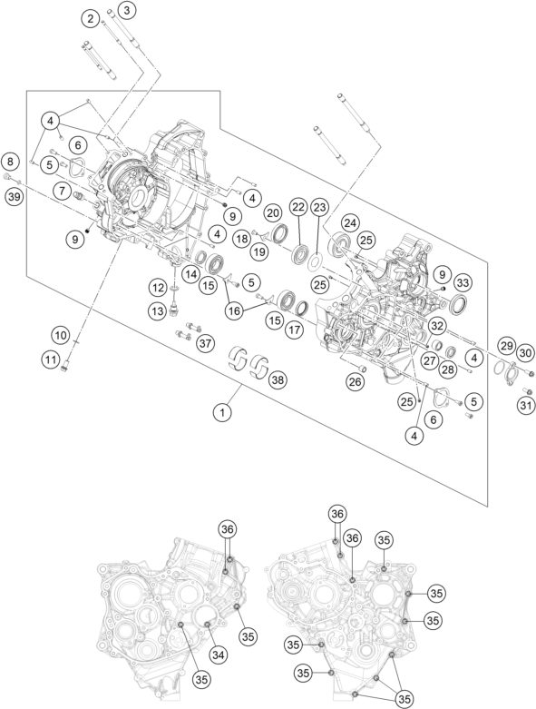 Náhled schématu ENGINE CASE