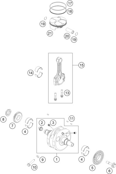 Náhled schématu CRANKSHAFT, PISTON