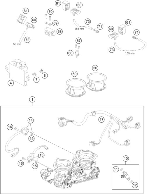 Náhled schématu THROTTLE BODY