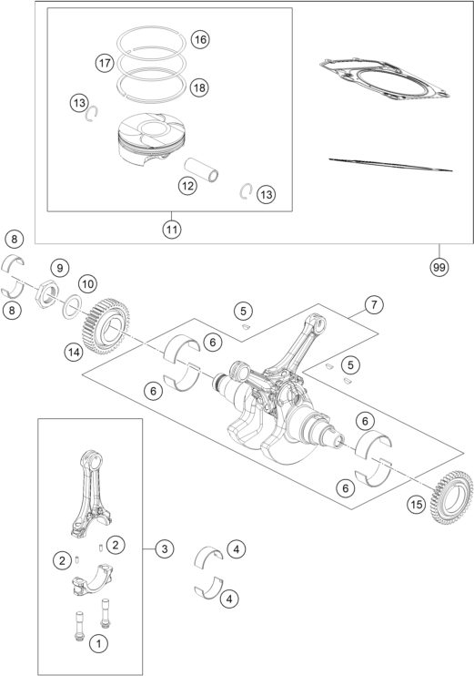 Náhled schématu CRANKSHAFT, PISTON