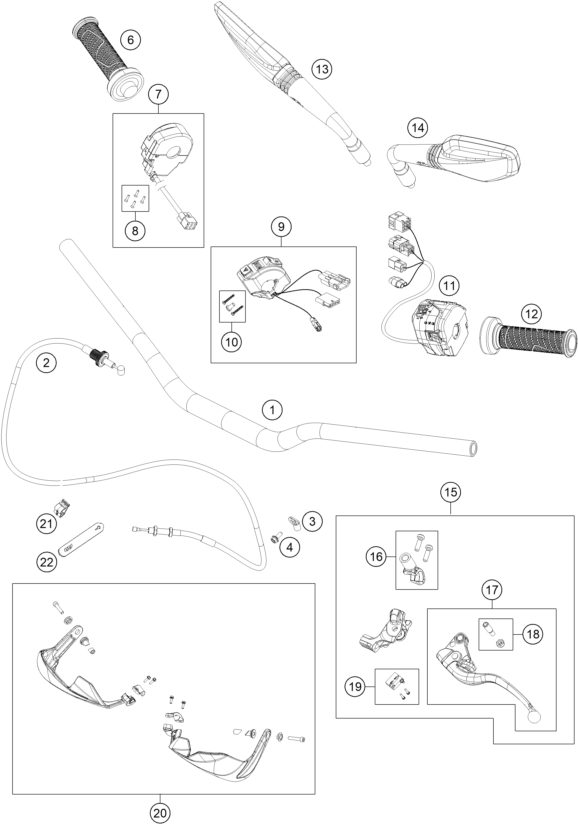 Náhled schématu HANDLEBAR, CONTROLS