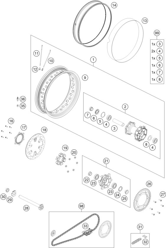 Náhled schématu REAR WHEEL
