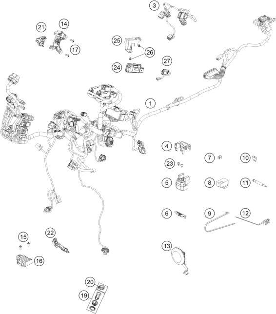 Náhled schématu WIRING HARNESS
