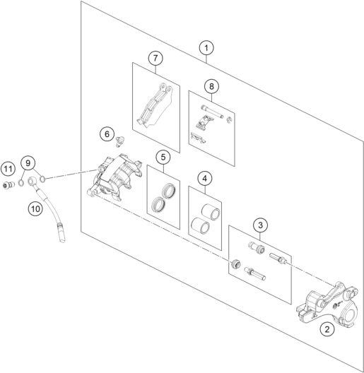 Náhled schématu REAR BRAKE CALIPER