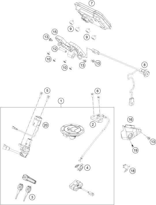 Náhled schématu INSTRUMENTS / LOCK SYSTEM