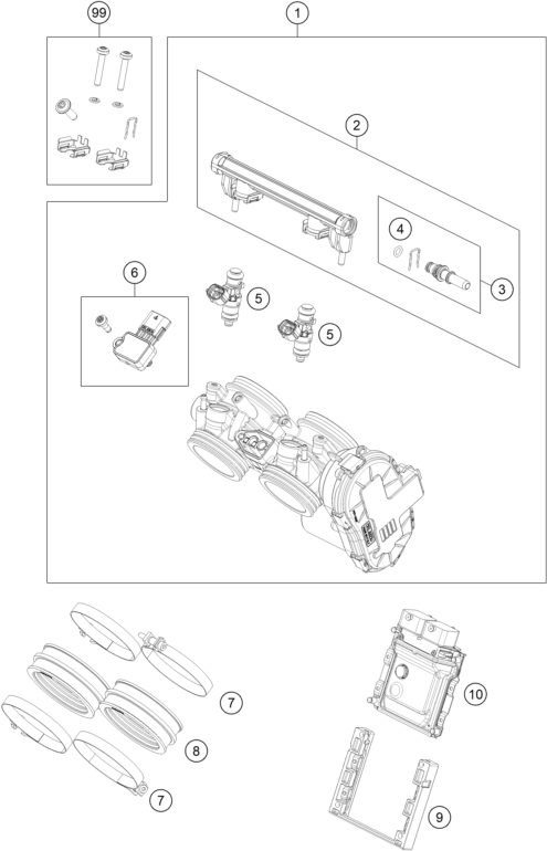 Náhled schématu THROTTLE BODY
