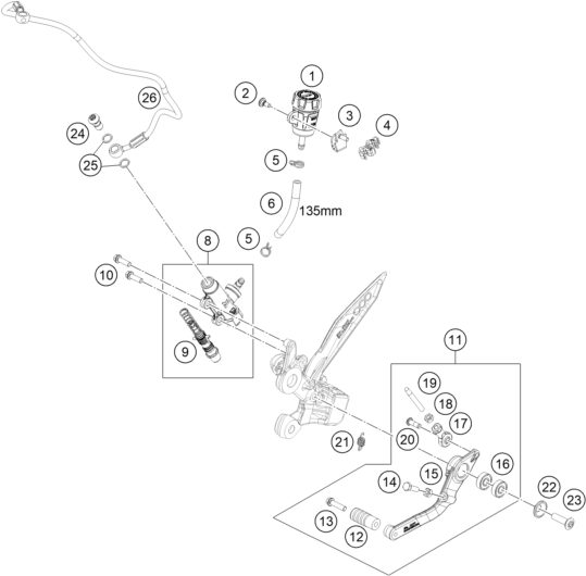 Náhled schématu REAR BRAKE CONTROL