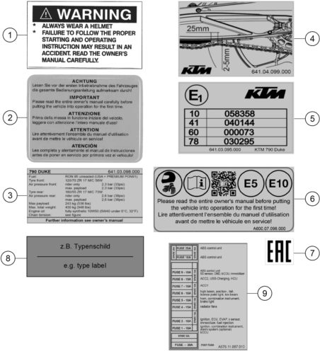 Náhled schématu TECHNIC INFORMATION STICKER