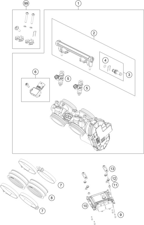 Náhled schématu THROTTLE BODY