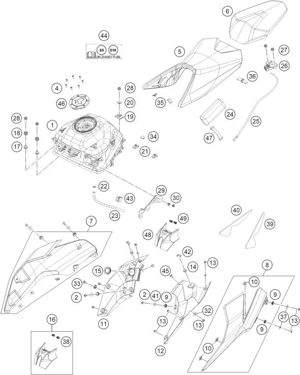 Náhled schématu TANK, SEAT