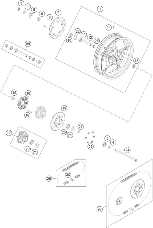 Náhled schématu REAR WHEEL