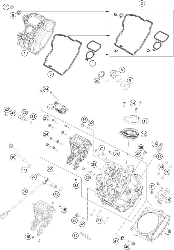 Náhled schématu CYLINDER HEAD FRONT