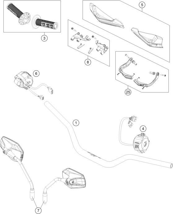 Náhled schématu HANDLEBAR, CONTROLS