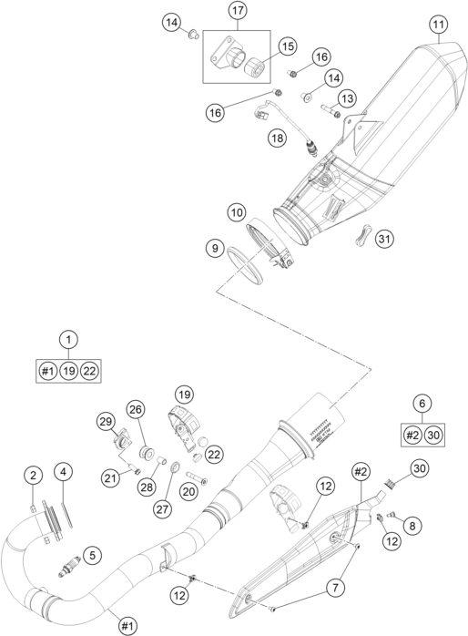 Náhled schématu EXHAUST SYSTEM