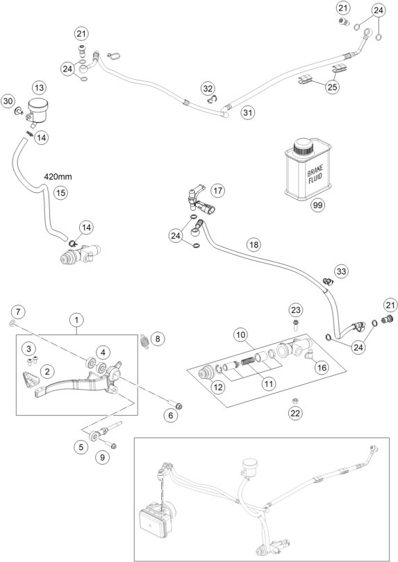 Náhled schématu REAR BRAKE CONTROL