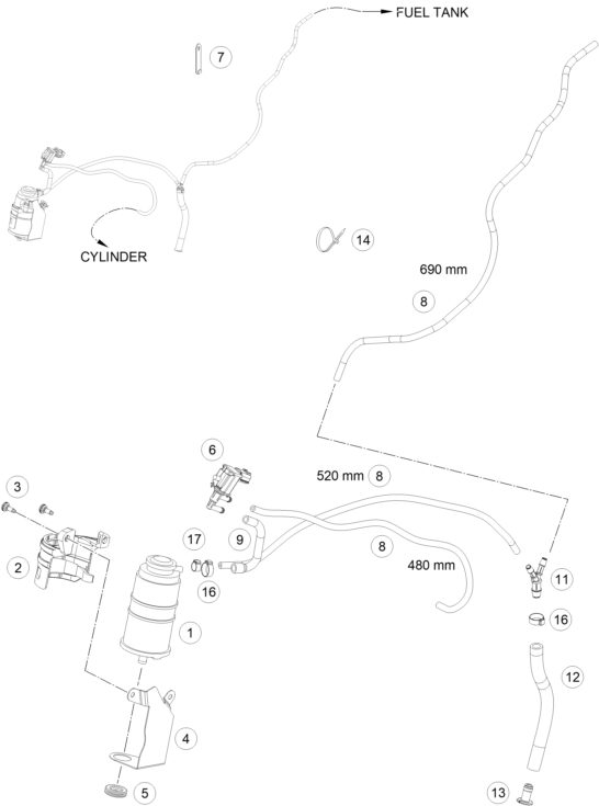 Náhled schématu EVAPORATIVE CANISTER