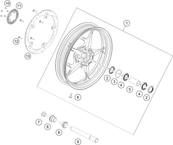 Náhled schématu FRONT WHEEL