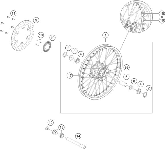 Náhled schématu FRONT WHEEL