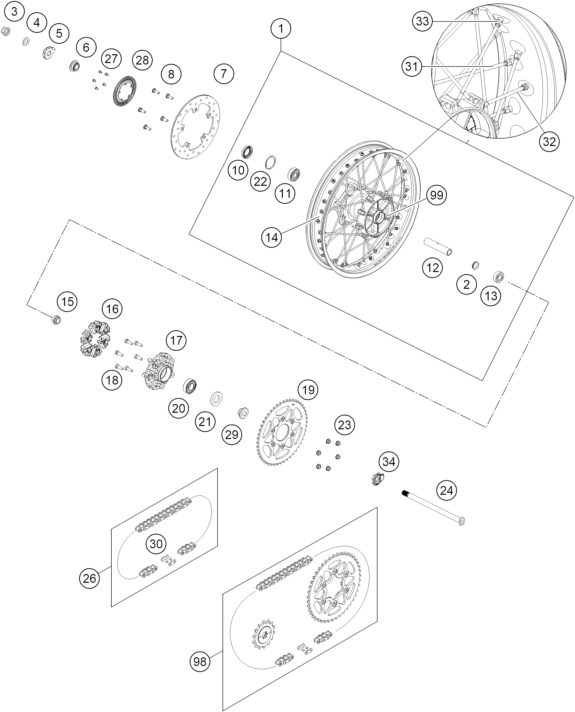Náhled schématu REAR WHEEL