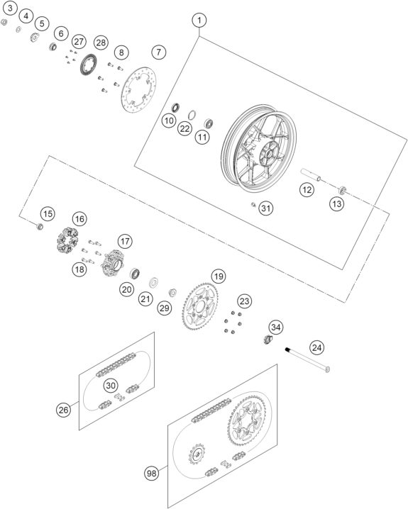 Náhled schématu REAR WHEEL