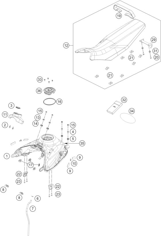 Náhled schématu TANK, SEAT
