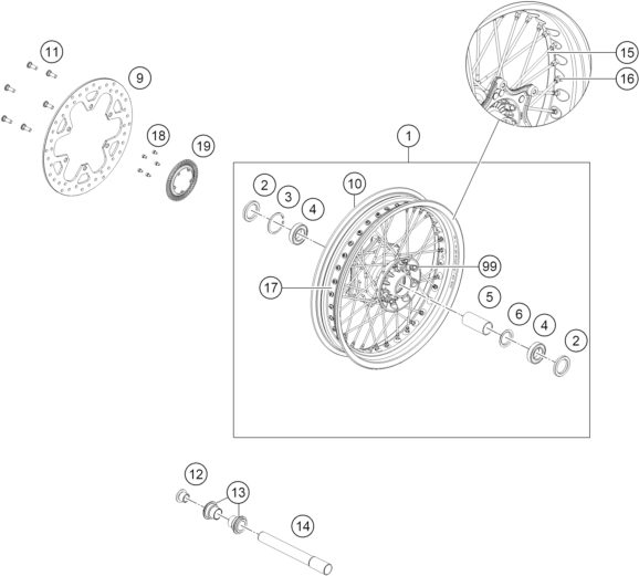 Náhled schématu FRONT WHEEL