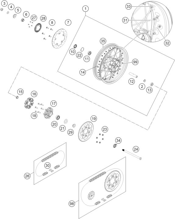 Náhled schématu REAR WHEEL