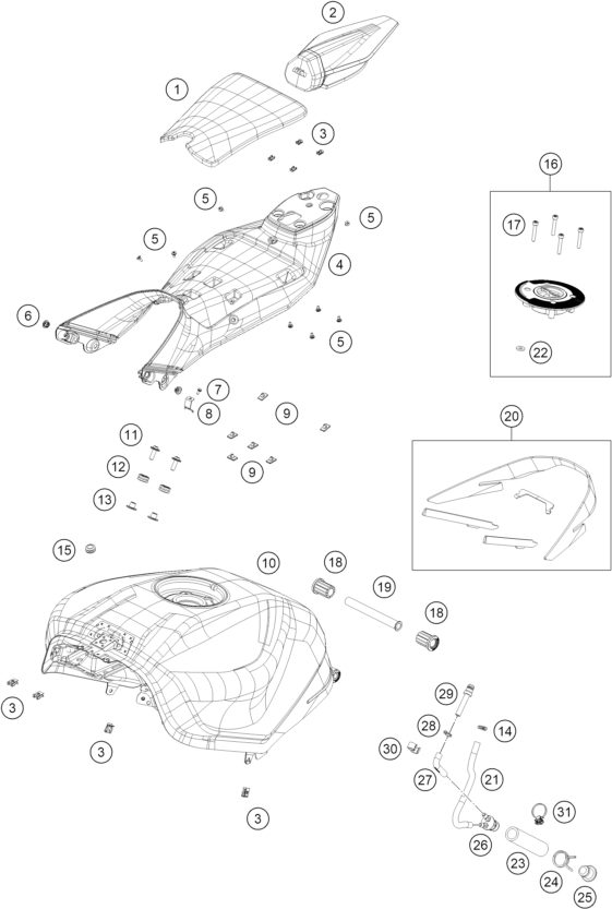 Náhled schématu TANK, SEAT