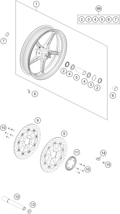Náhled schématu FRONT WHEEL