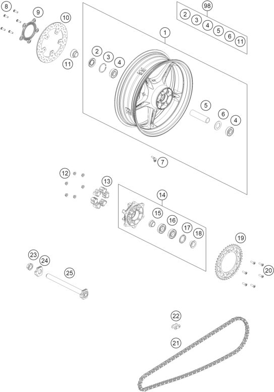 Náhled schématu REAR WHEEL