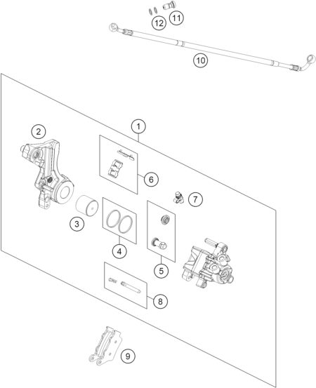 Náhled schématu REAR BRAKE CALIPER