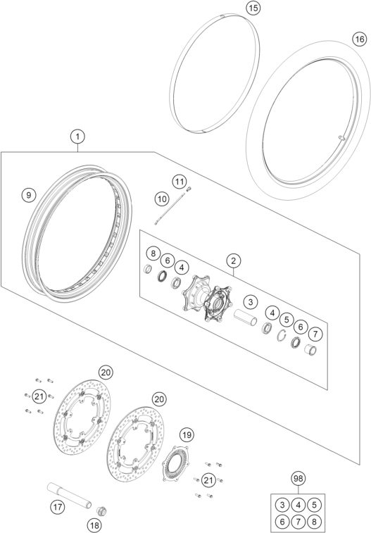 Náhled schématu FRONT WHEEL