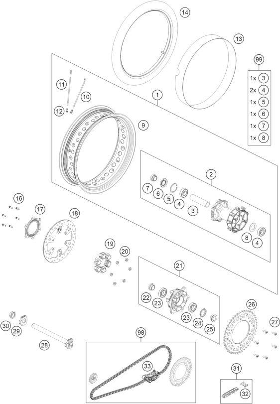 Náhled schématu REAR WHEEL