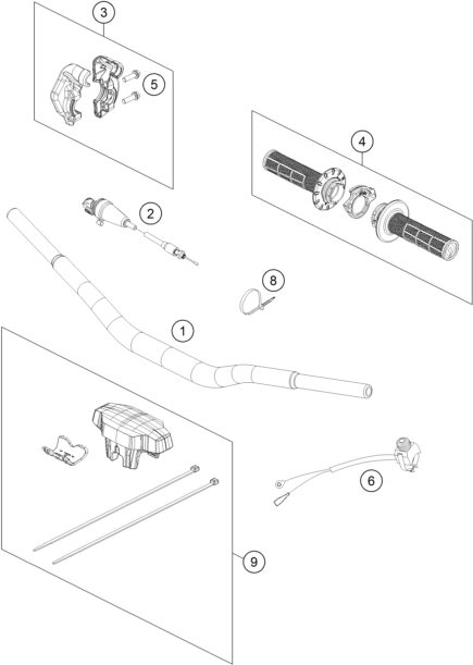 Náhled schématu HANDLEBAR, CONTROLS