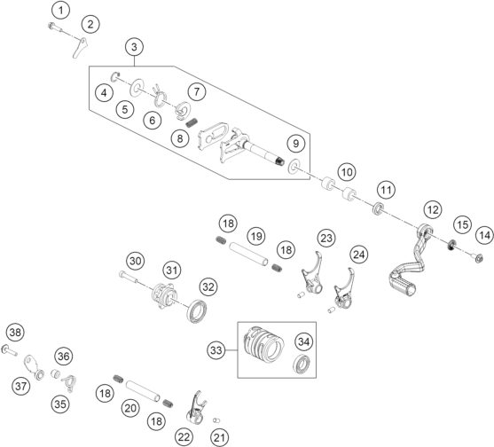 Náhled schématu SHIFTING MECHANISM