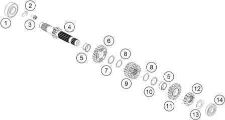Náhled schématu TRANSMISSION I - MAIN SHAFT