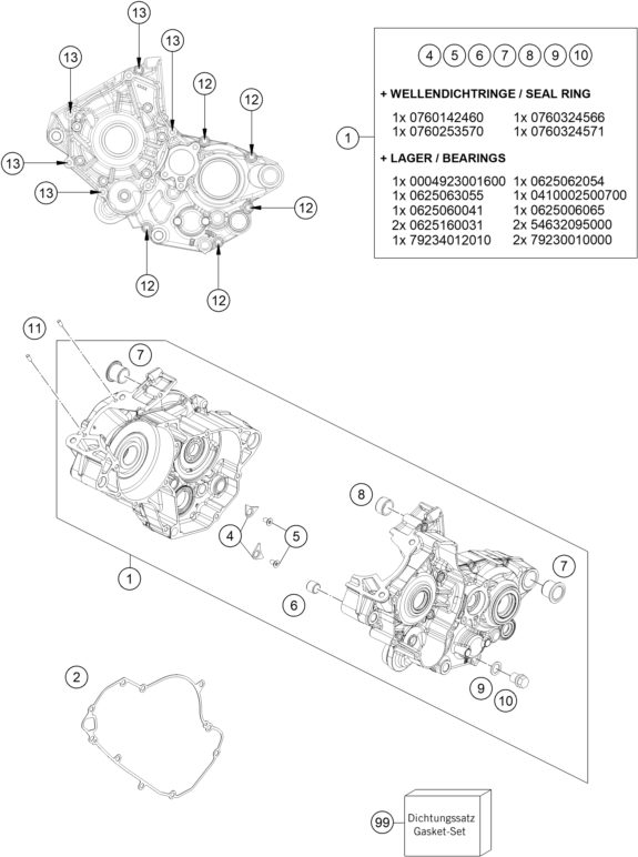 Náhled schématu ENGINE CASE