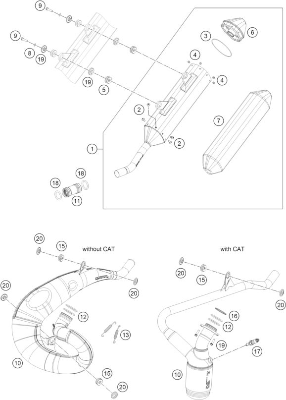 Náhled schématu EXHAUST SYSTEM