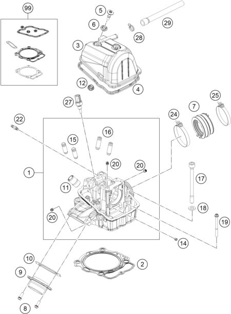 Náhled schématu CYLINDER HEAD