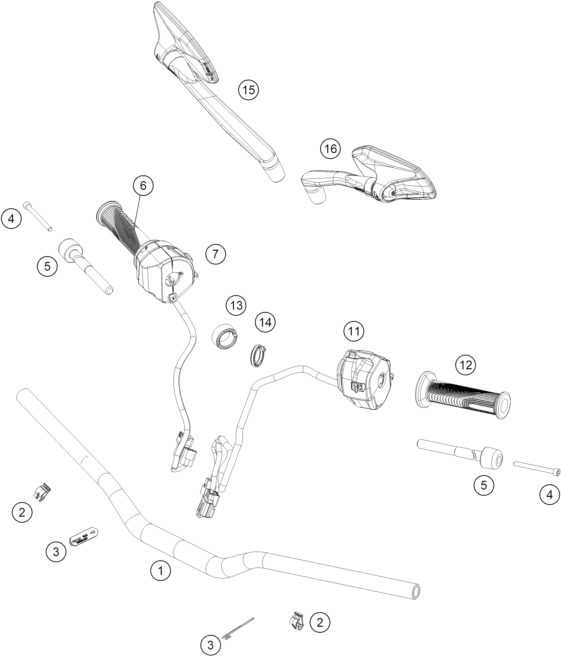 Náhled schématu HANDLEBAR, CONTROLS