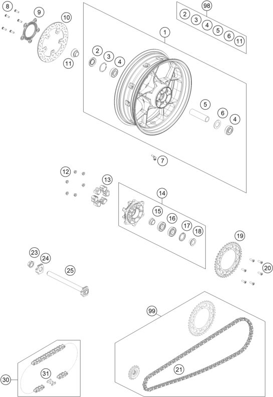 Náhled schématu REAR WHEEL