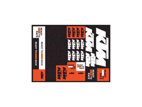 Foto - Aršík samolepek KTM